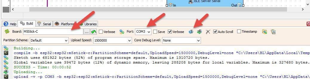Generate, Compile, and Upload the Arduino Code