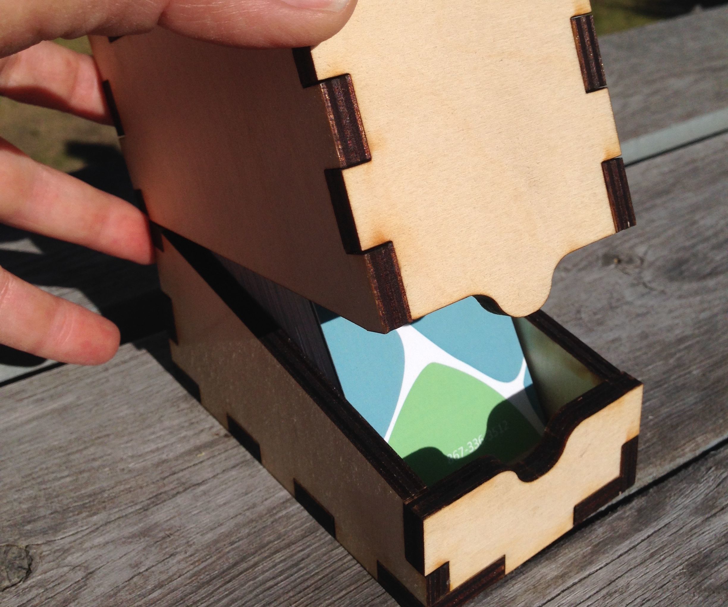 Leather Hinged Business Card Holder