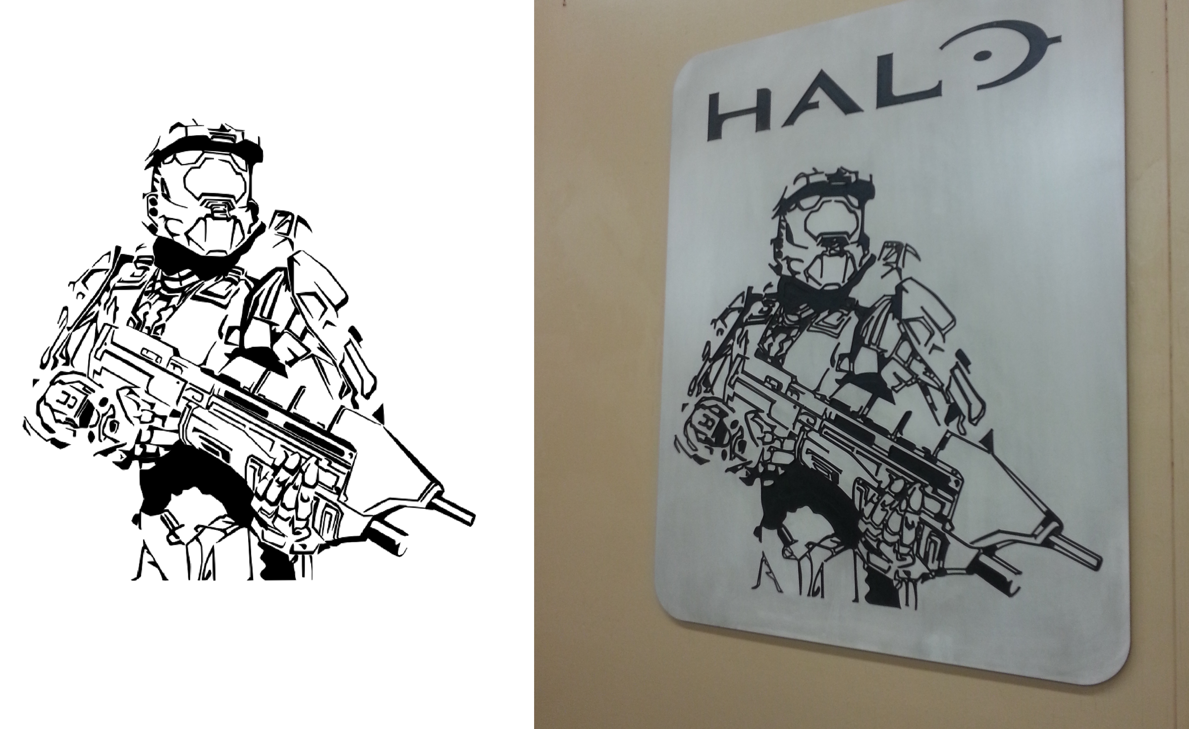 Staining Laminate - Brushed Metal Effect