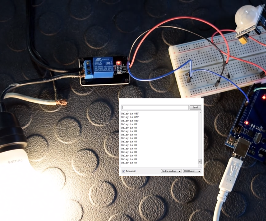PIR Controlled Relay