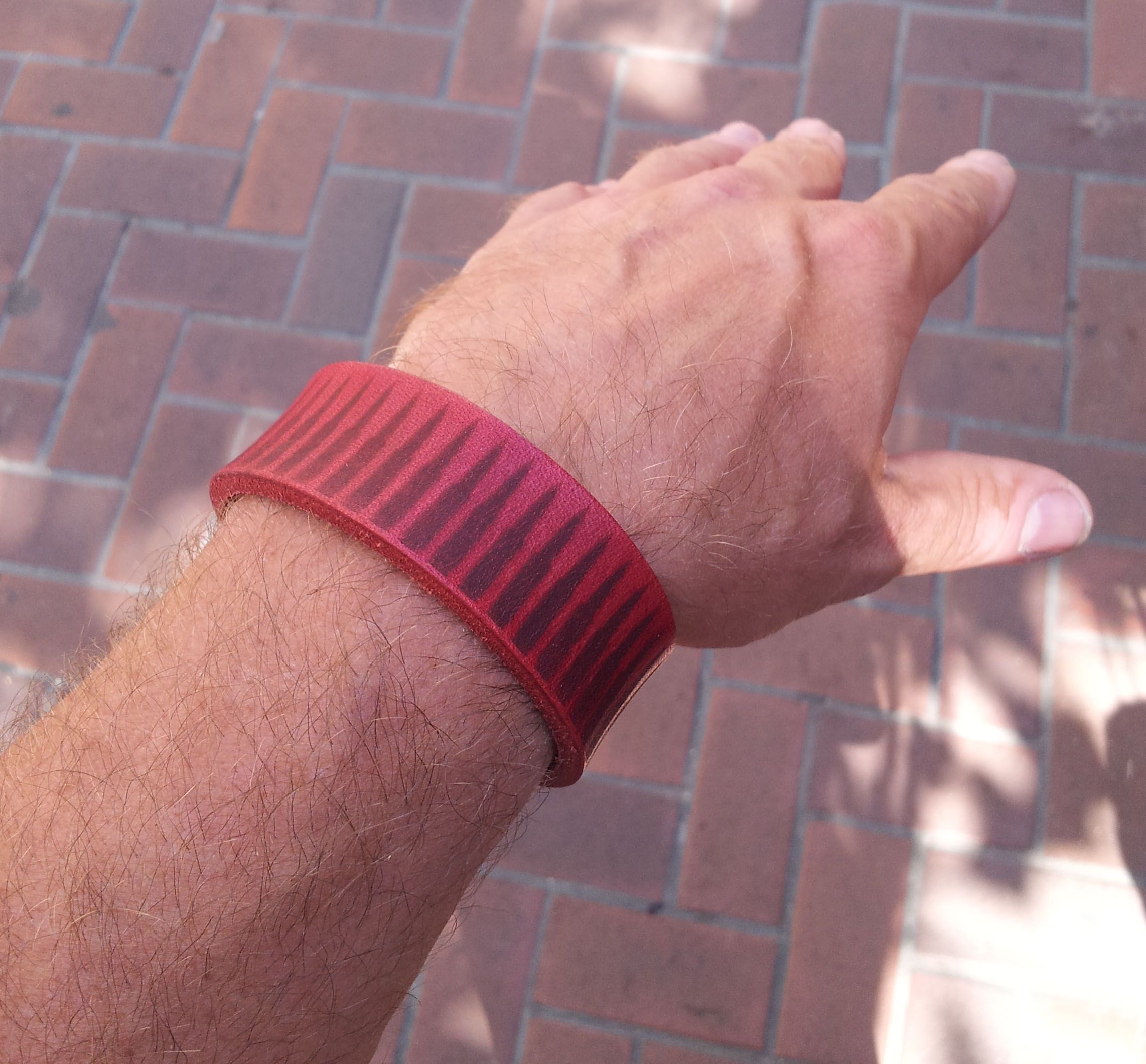 How to Make a Custom Leather Stained Bracelet.