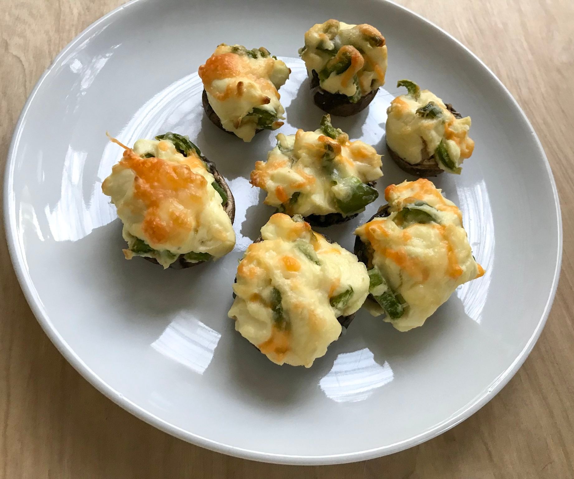 Jalapeno Popper Stuffed Mushrooms