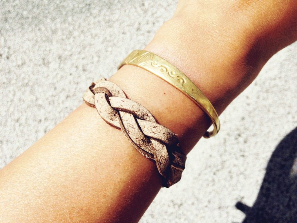 Leather braided bracelets