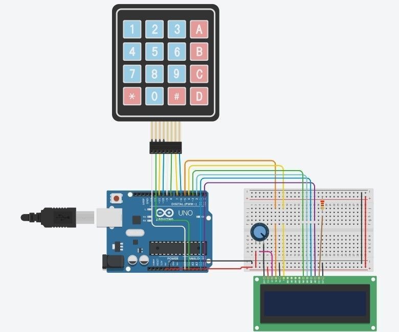 We Are a Group of Tutorial 6  UQD10801 (Robocon1) Students From Universiti Tun Hussein Onn Malaysia (UTHM): Keypad 4x4 and LCD Arduino