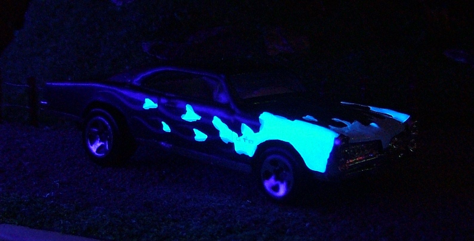 Glowing Hotwheels Car.