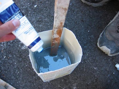 Mixing the Bondo Resin