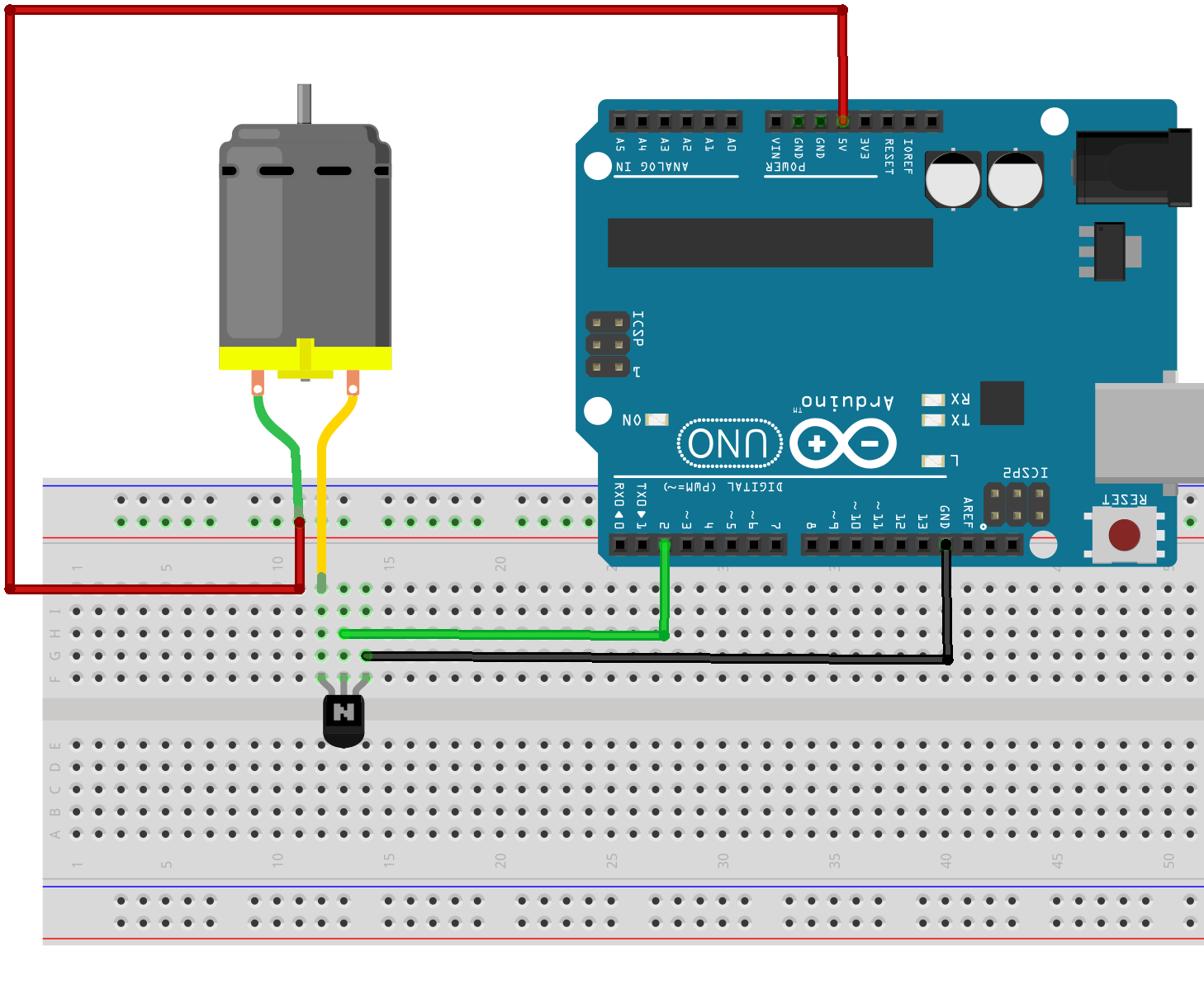 Control of a DC motor with Arduino and Visual Basic