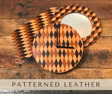 How to Make Patterned Leather (and Use It to Make a Clock and Mirror Frame)