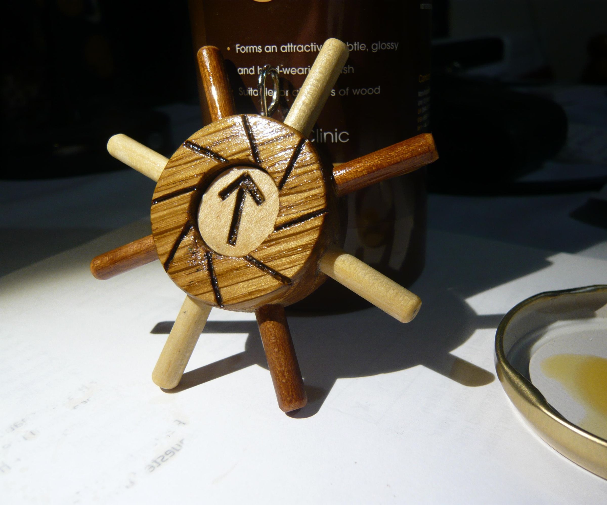 Ship Wheel Style Pendant / Key Fob
