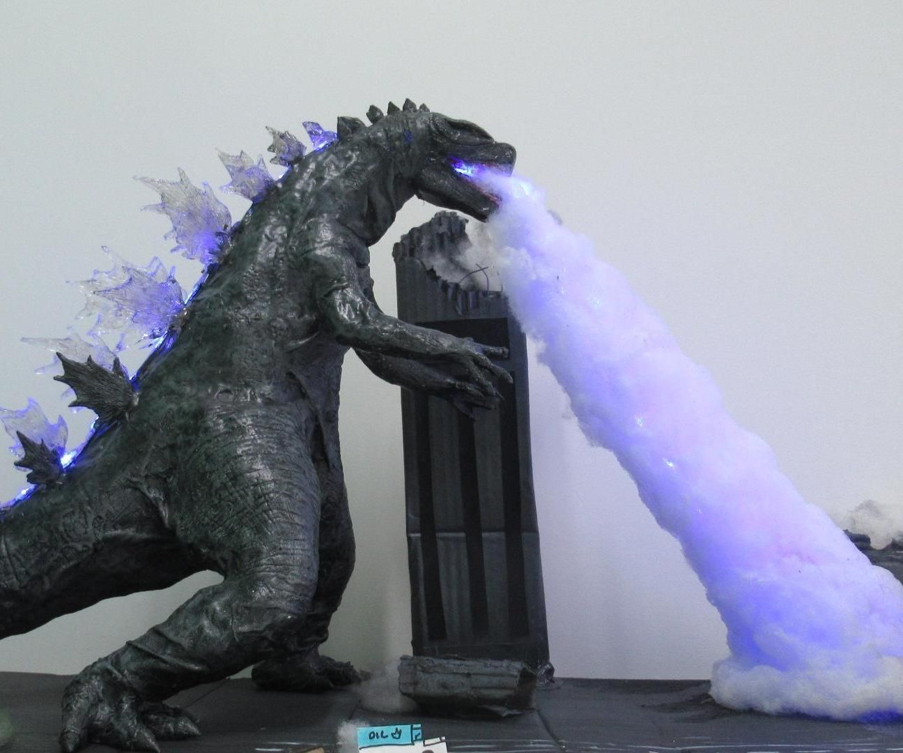 DIY Light Up LED Godzilla Lamp