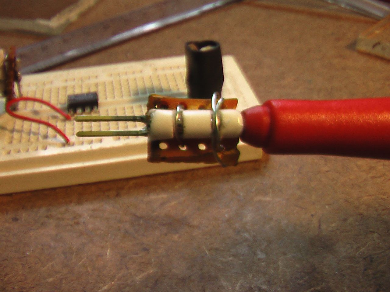 Homeade test lead to breadboard adapter