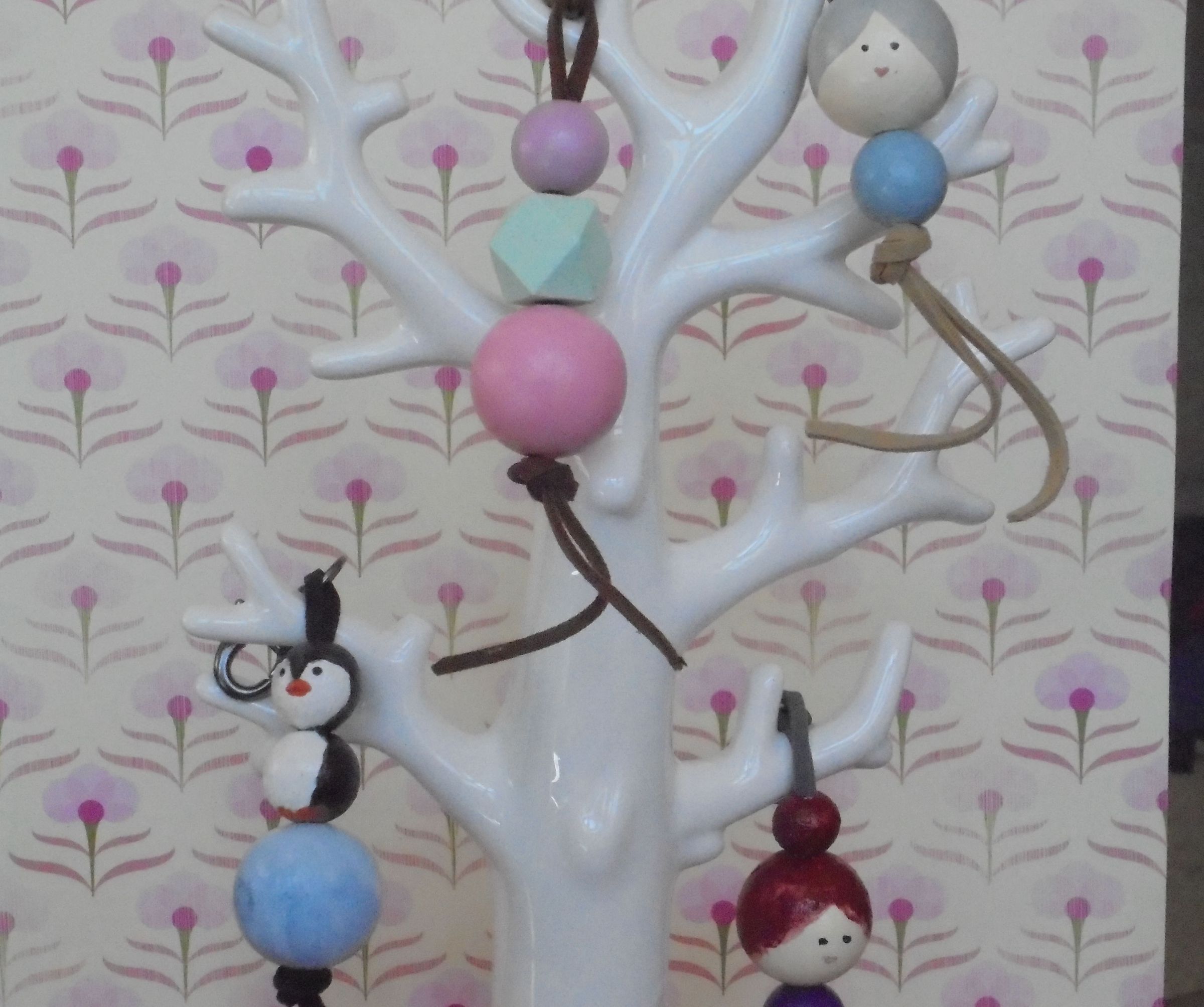 Wooden Bead Keychain Ideas