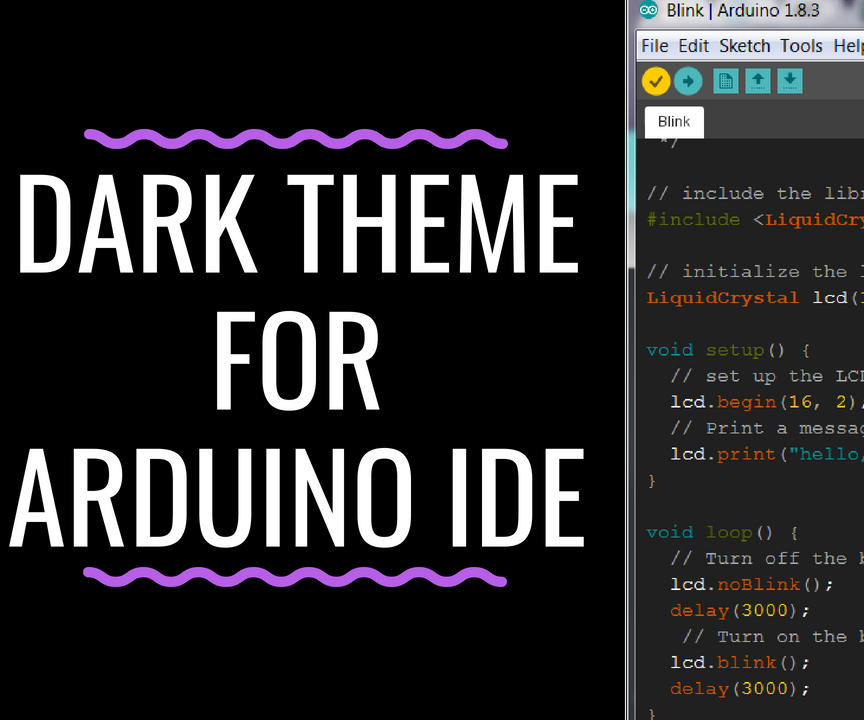 Dark Theme for Arduino IDE