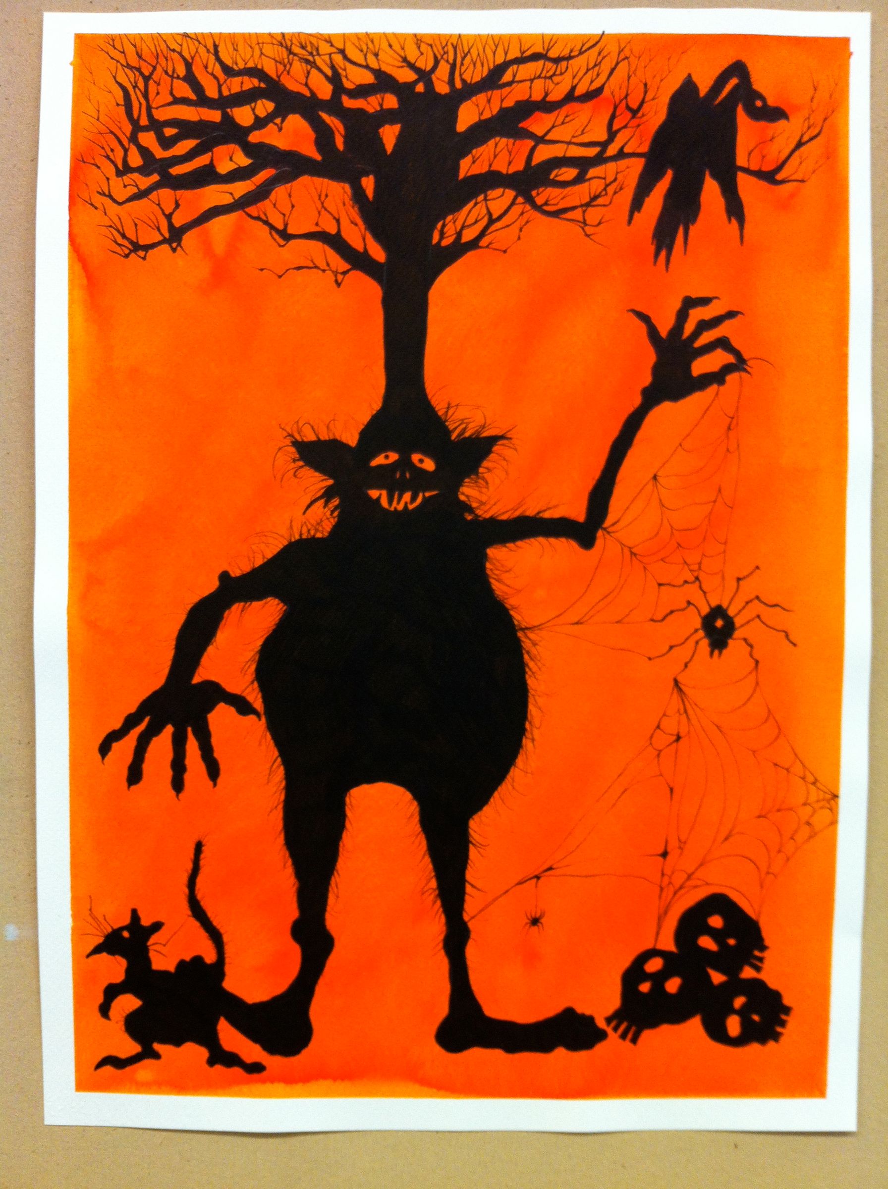 Halloween Silhouette Drawing