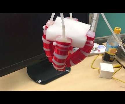 Gripper Made of Soft Muscles With Arduino Code
