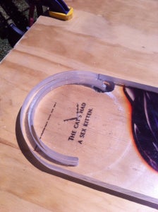 Plywood With Drill and Routing Outside Edge of Acrylic