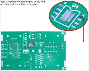Randomly Choose a Pad on the PCB, and Then Melt the Solder on This Pad