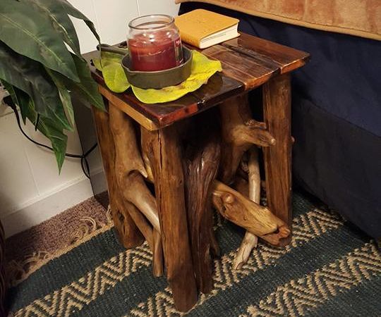 Driftwood Bedside Table