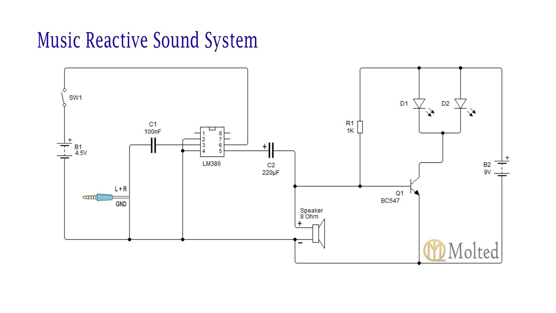 Speaker With Music Reactive Lights : 3 Steps - Instructables Circuit Diagram
