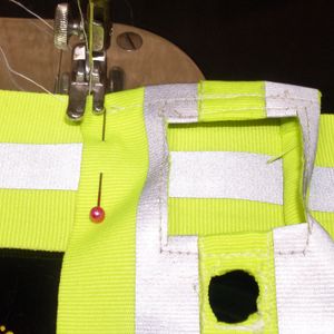 Sewing MP3 Enclosure to Armband