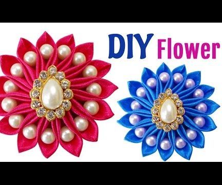 DIY Sewing Project : How to Make an Easy Satin Ribbon Flower