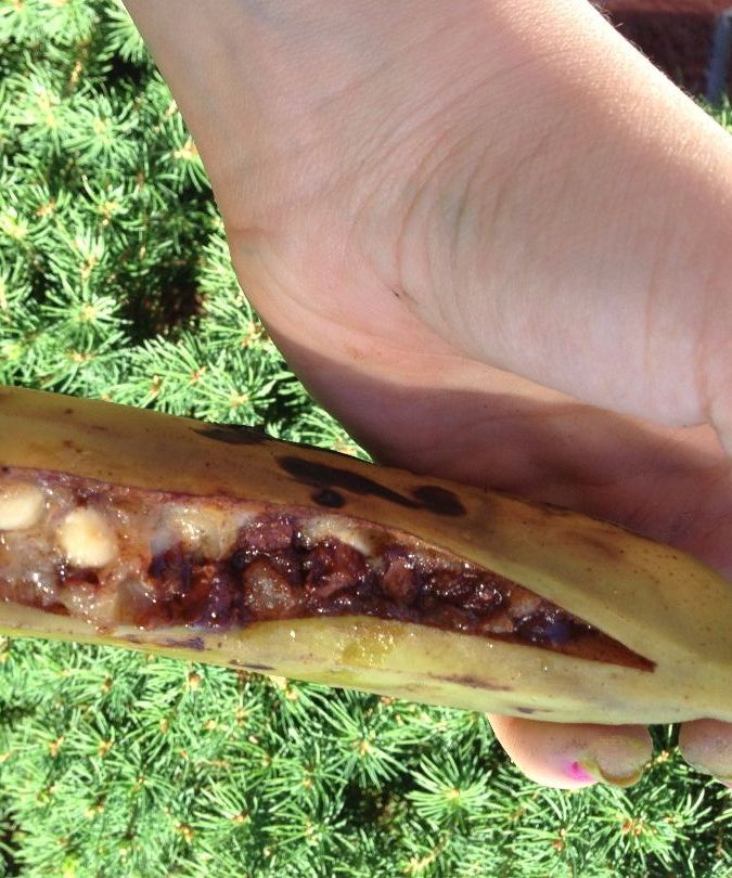 Campfire Roasted Banana Boat !