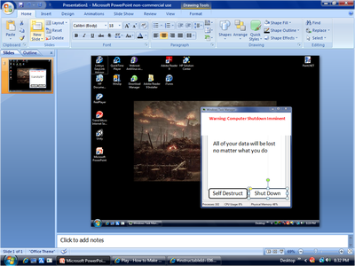 Make a Fake System Error Popup With Powerpoint