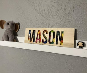 Melted Crayon Name Plate