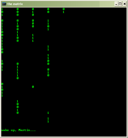 Matrix Code - Visual Basic