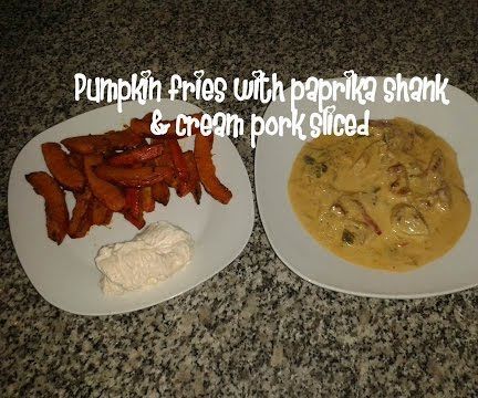 Pumpkin Fries With Paprika Sour Cream Pork Sliced Recipe
