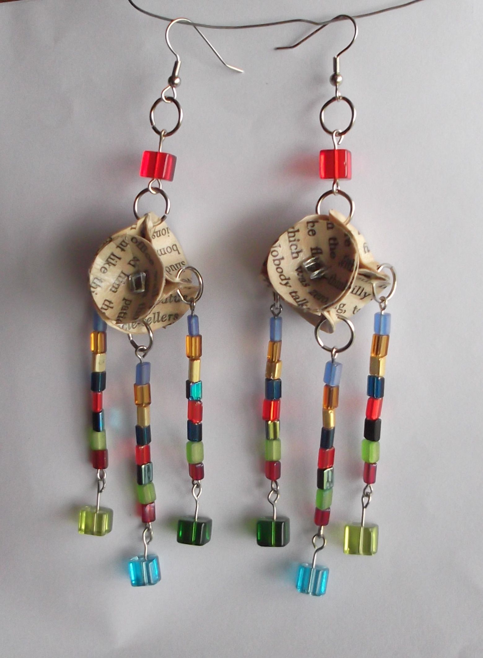 Book Bead Earrings