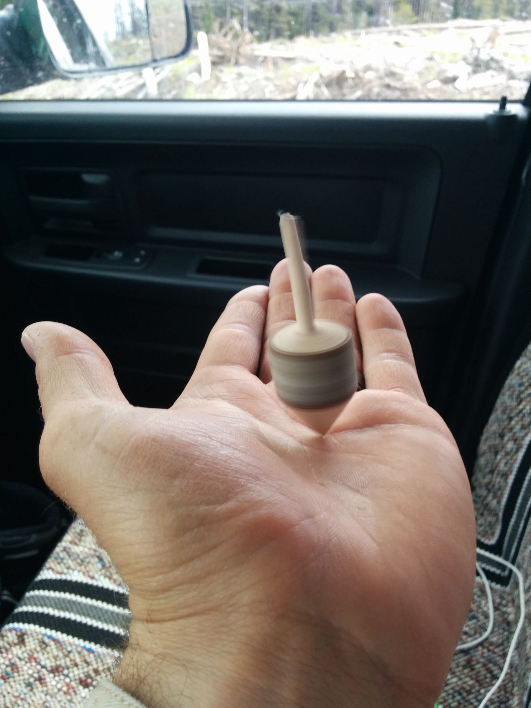 Hand Carved Spinning Top