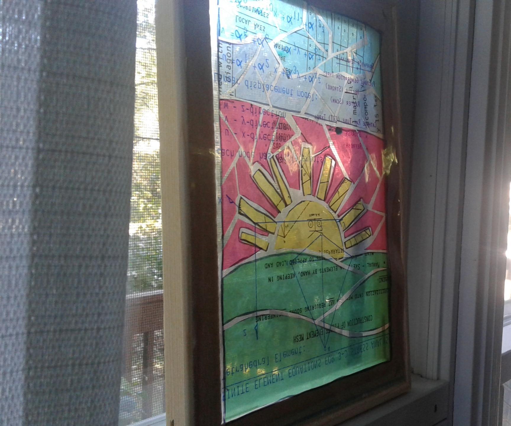 Plastic Sheet Stained Glass Mosaic
