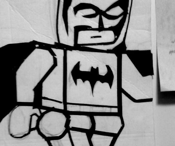 Duck Tape Lego Batman Wall Art