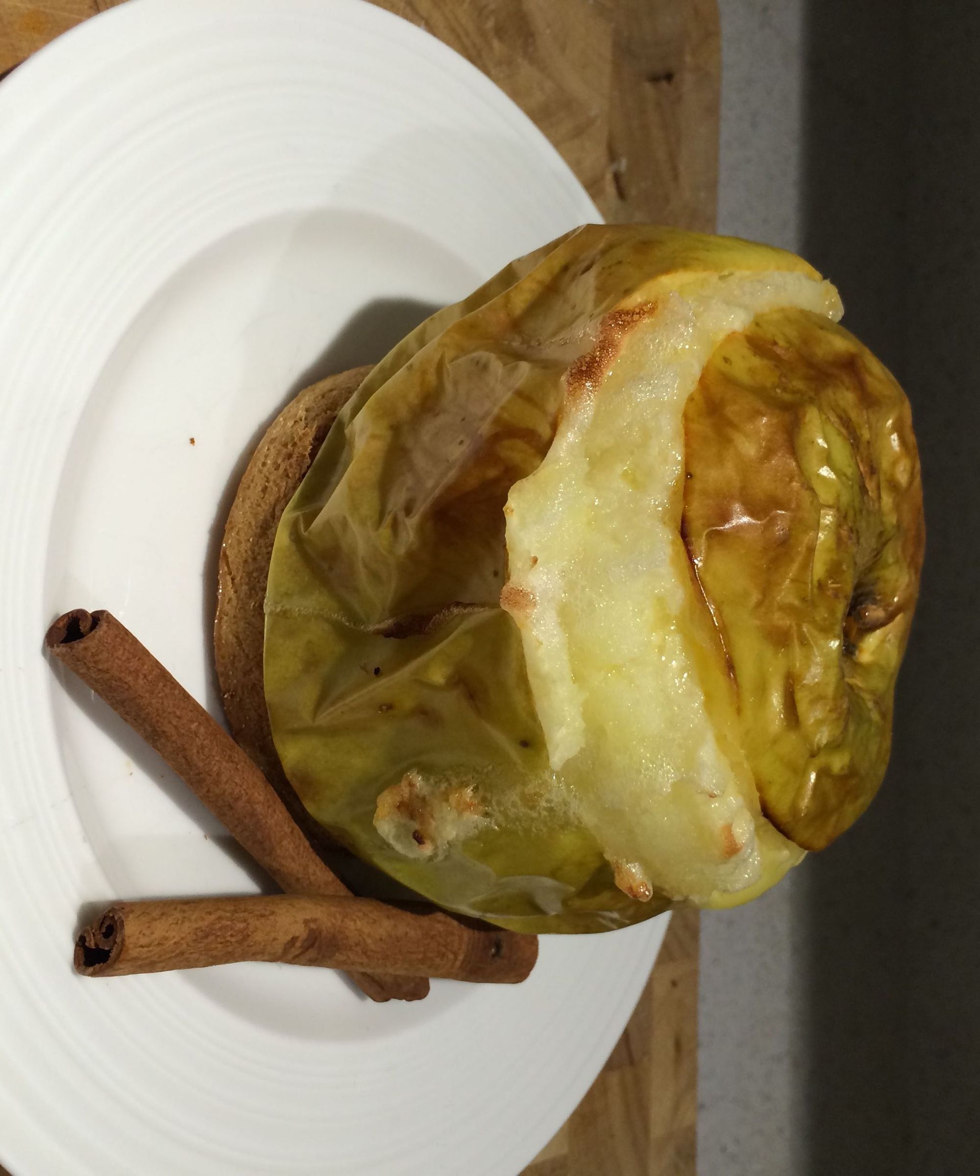 Baked Apple With Brie and Honey