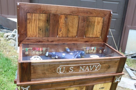 Navy Retirement Shadow Box and Chest