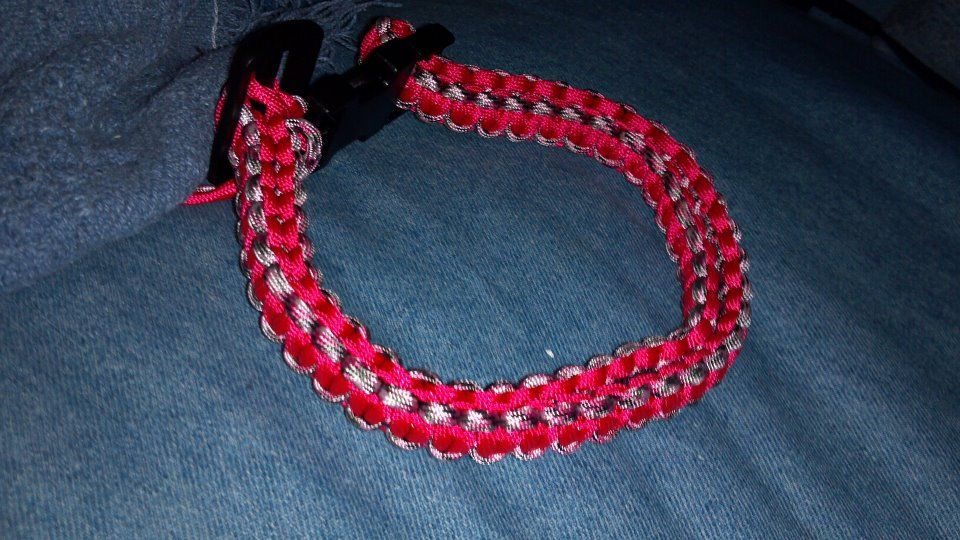 Adjustable Paracord Dog Collar: Cobra Weave