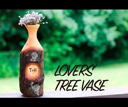 Lovers' Tree Vase - Personalized Woodturned Wedding Gift 