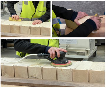 Sanding the Bricks