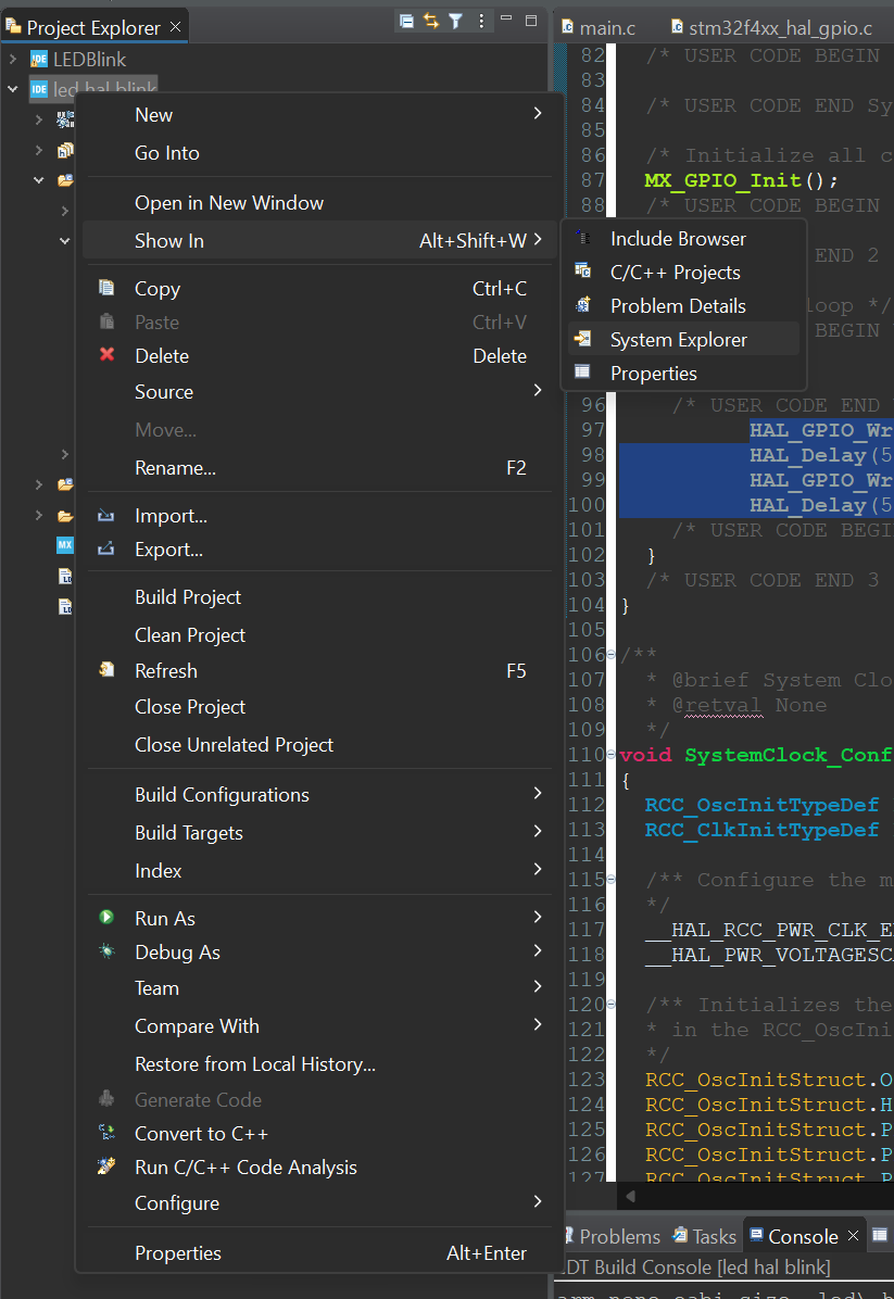 Copy Path of .elf File Generated