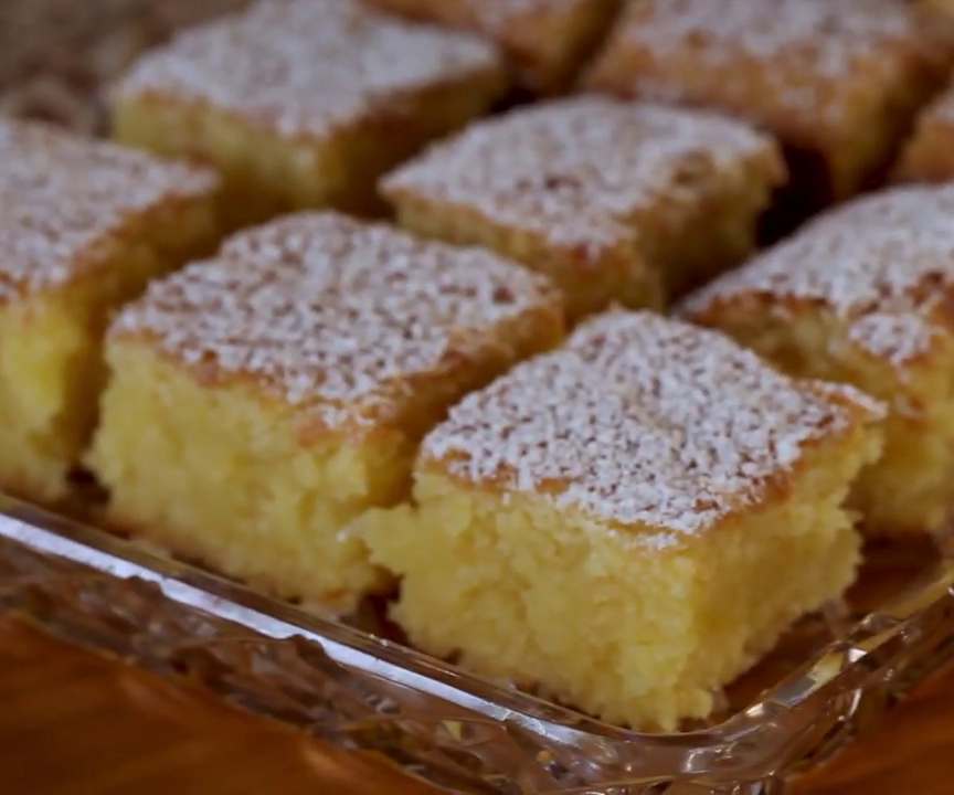 Gluten Free Lemon Brownie (Blondie) Slice
