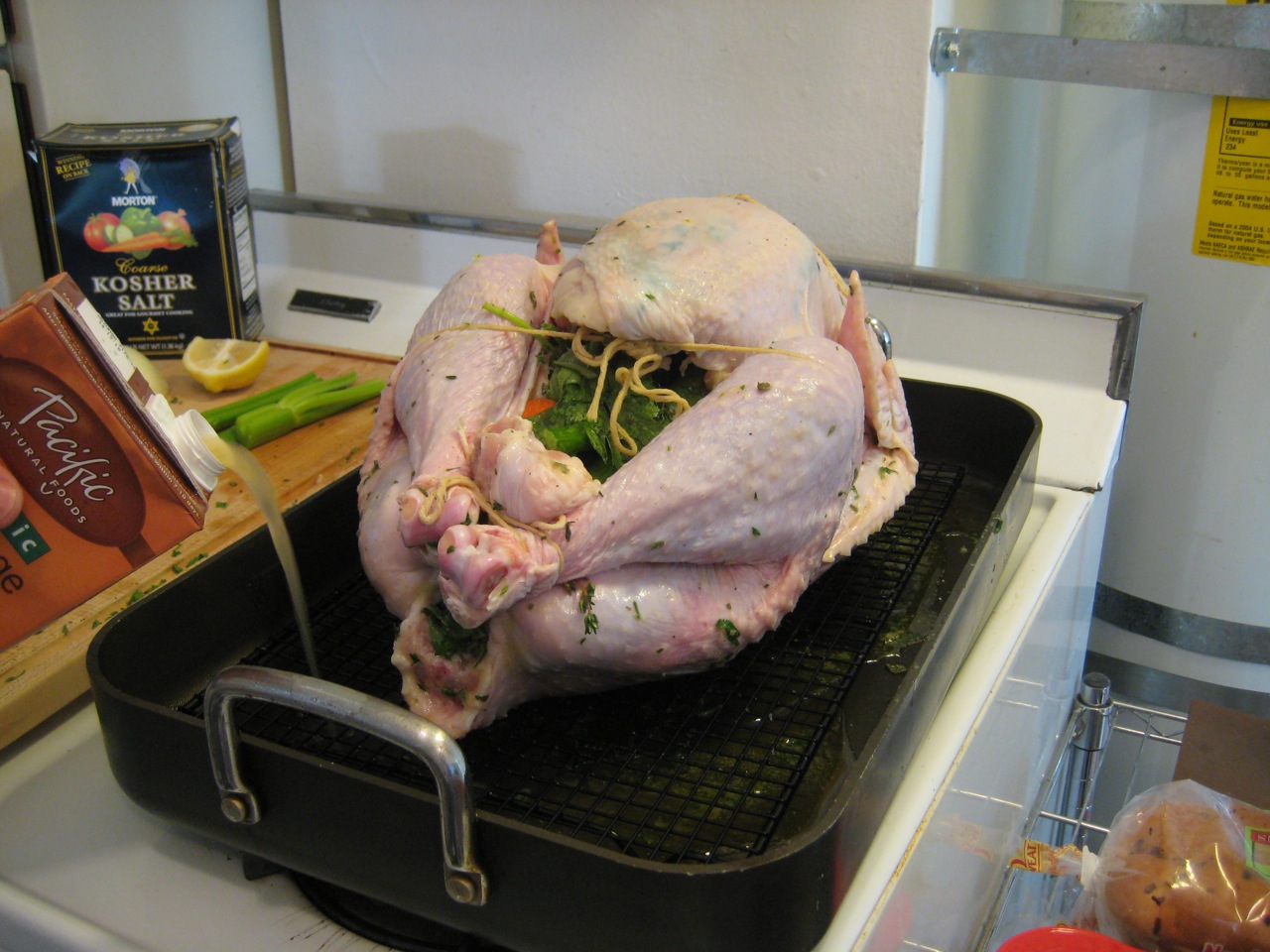 turkey with carrots celery and onions