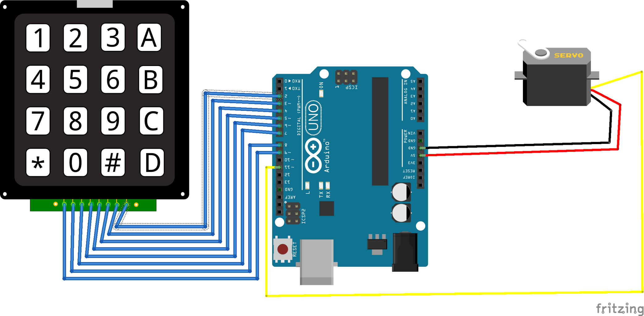 KeyPad-controlled Servo : 4 Steps - Instructables