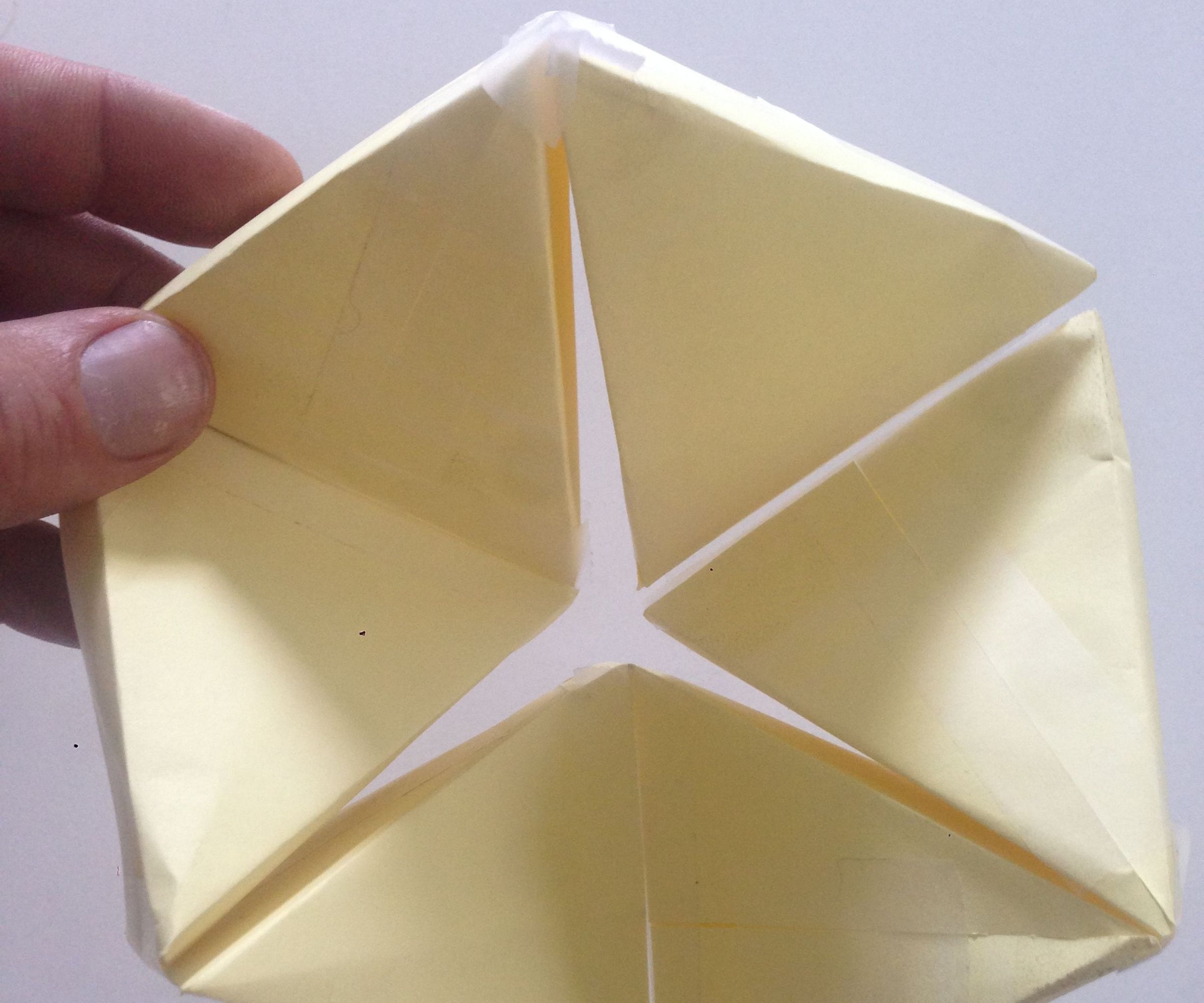 Flexahedron with 3M Post-It Notes and Scotch Tape