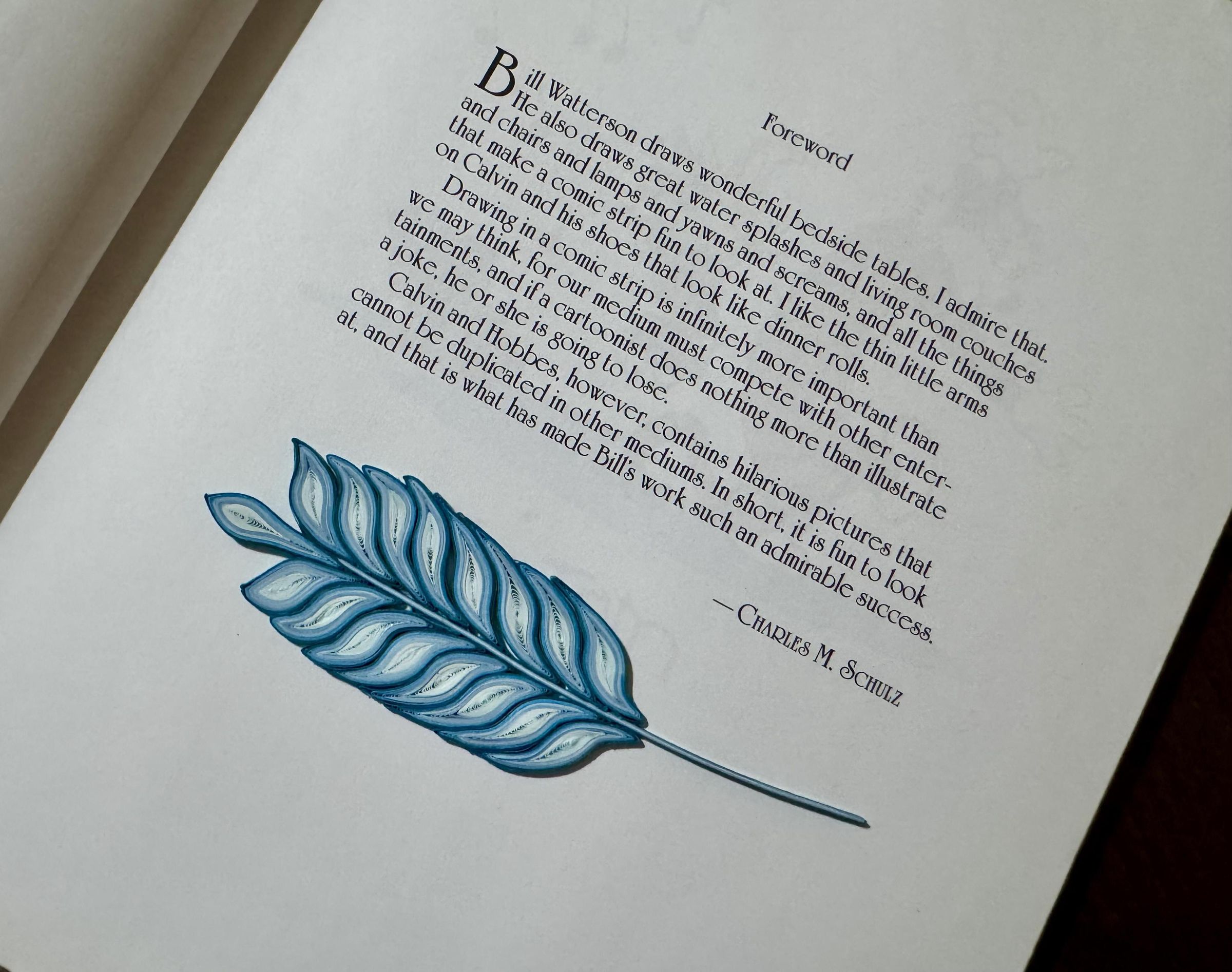 Blue Ombre Quilled Bookmark