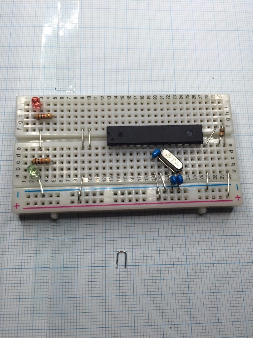 回路素子の足から作成したジャンパー（1ピン幅）