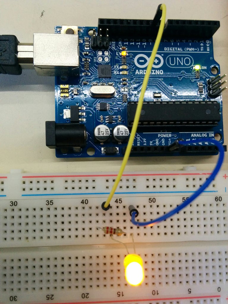 Arduino Starter Kit 1: First Circuit and Program to Control an LED : 6 ...
