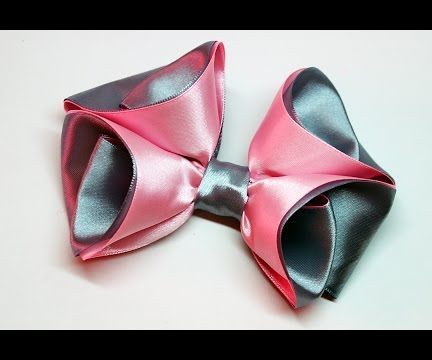 Do It Yourself Crafts - How to Make Simple Easy Bow of Satin Ribbon Tutorial / DIY Beauty and Easy