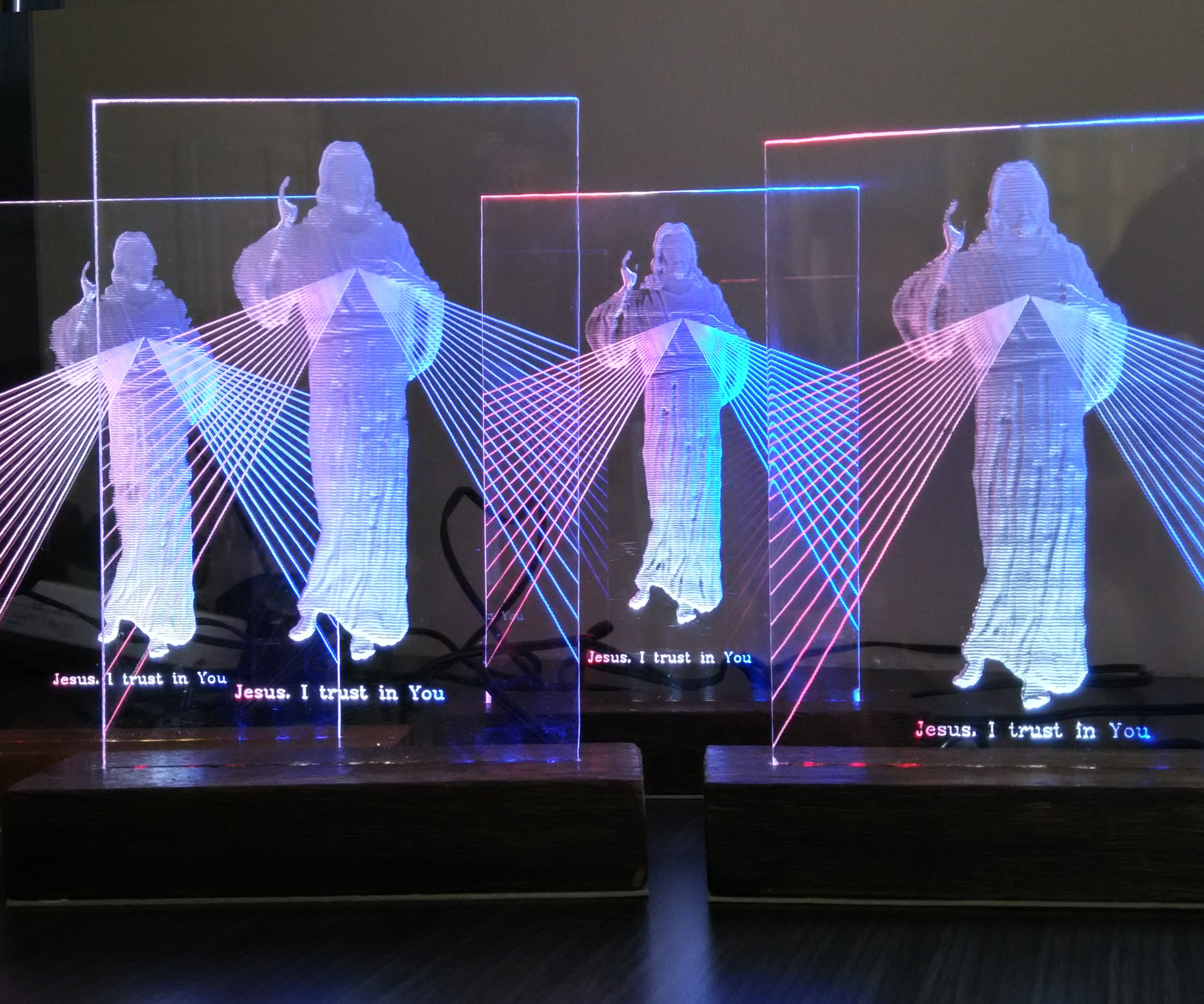 2.5D Divine Mercy Edge Lit Acrylic Lamp