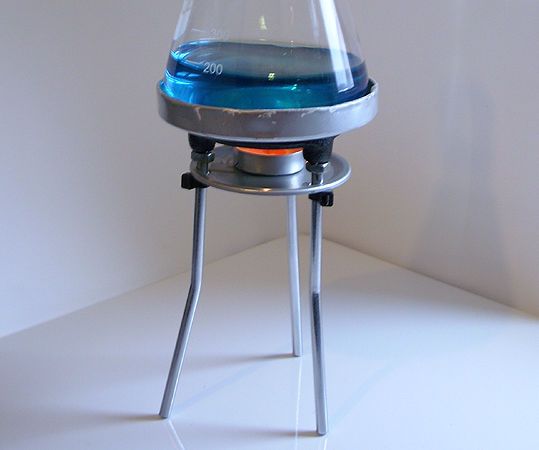 Adjustable Tealight Bunsen Burner Tripod With Optional Flask Holder
